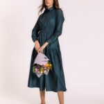 שמלת טאפט טורקיז