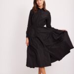 שמלת טאפט שחורה