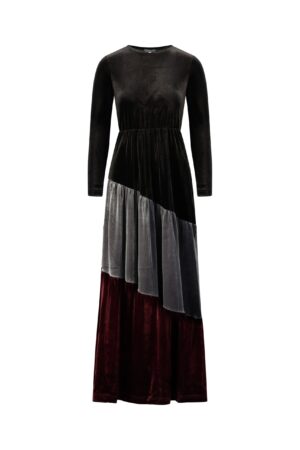 גברית שמלת וינטג' מפואר משי ומעוצבת באורך מלא.