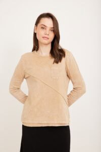 חולצת הנקה חיתוך אלכסון קאמל