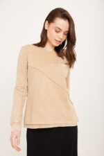 חולצת הנקה חיתוך אלכסון קאמל