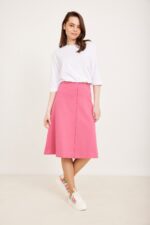 חצאית חיתוכים פוקסיה