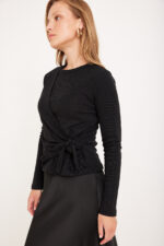 חולצת מעטפה שחור