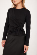 חולצת מעטפה שחור