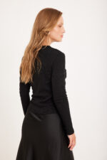 חולצת מעטפה שחור