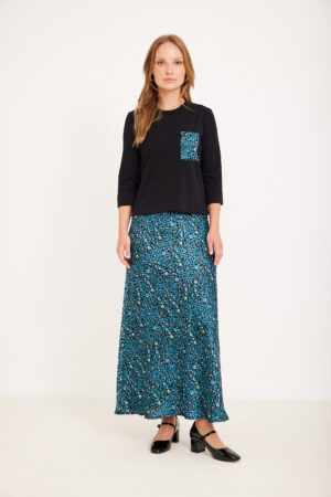 חולצת בייסיק כיס סאטן צבעוני