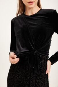 רצועת סאטן שחורה אופנתית עם קוקו, נוח ללבוש, באורדמן.