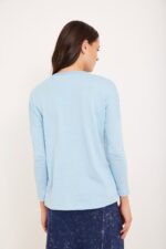 חולצת אוברסייז ביסיק תכלת