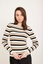 חולצת ריב שחור קפה