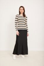 חולצת ריב שחור קפה