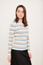 חולצת ריב תכלת קפה