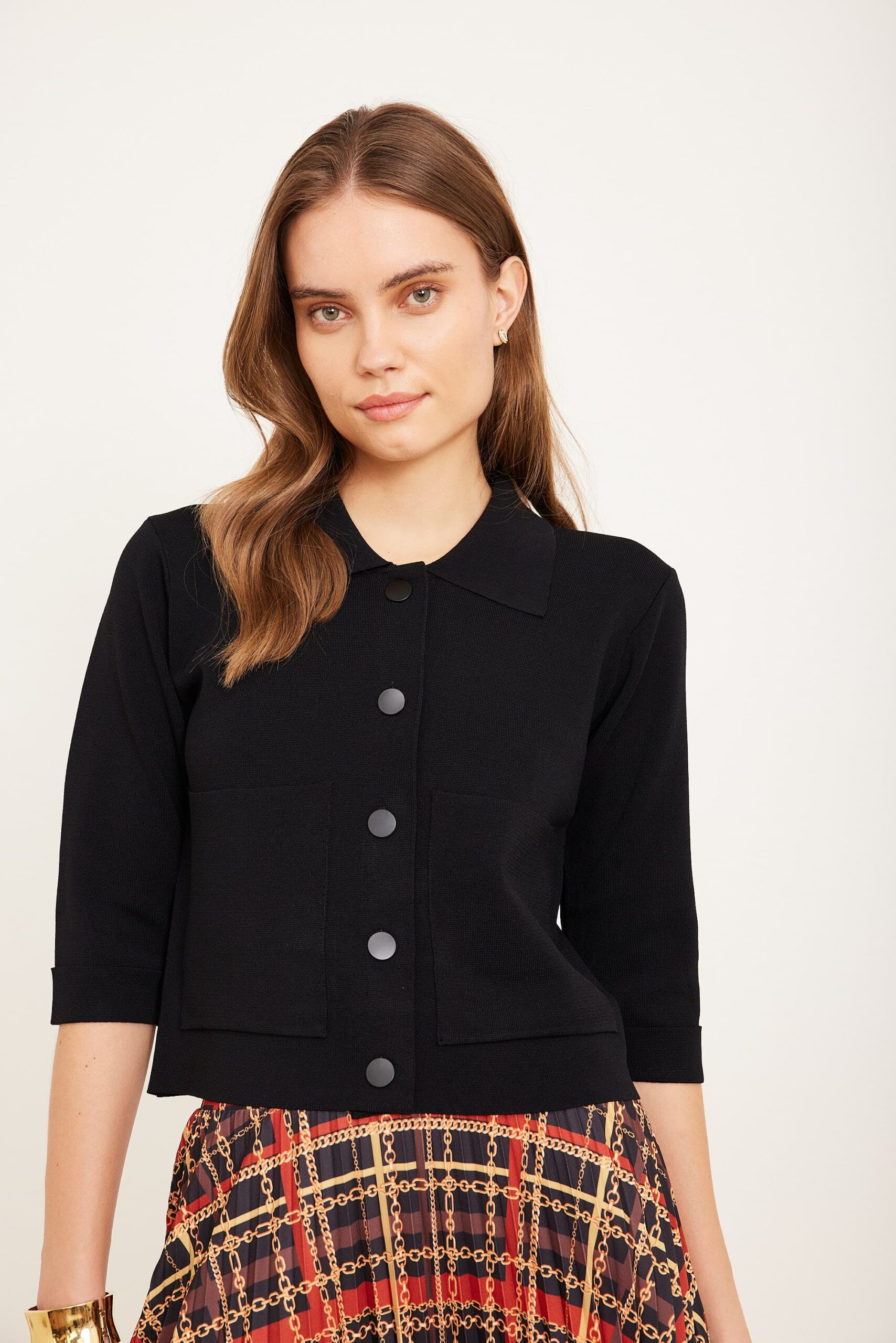 קרדיגן סריג שחור