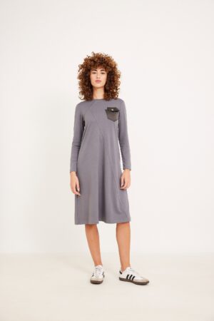 שמלת כיס אפורה