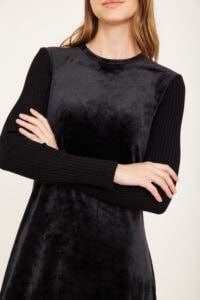 חולצת סטן עם שרוולי ריב vertical.