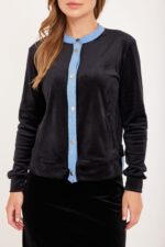 חולצת קטיפה עם גב גינס