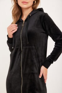 חלוק קטיפה רוכסן ארוך