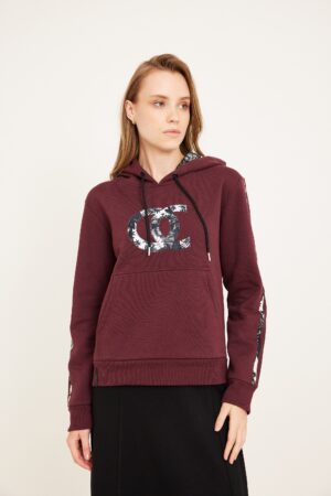 קפוצ'ון פוטר פרחים בורדו