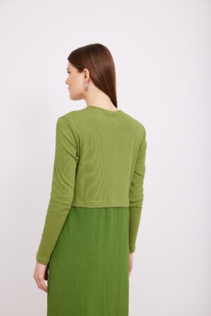 שפתון ירוק אלגנטי, אופנת נשים נוחה ללבוש, בגדי אופנה טרנדיים ואיכותיים.