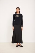 חולצת הנקה לוגו משובץ