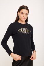 חולצת הנקה לוגו משובץ