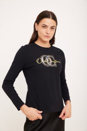 חולצת הנקה לוגו משובץ