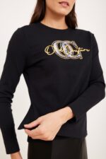 חולצת הנקה לוגו משובץ