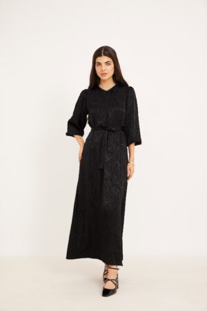 שמלת אלגנט שרוול כיווצים