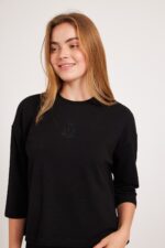 ארטוס חום לשרוול 3/4, אופנה נוחה ללבוש, סגנון קז'ואל אלגנטי לנשים, בגדים נעימים ומחממים, אופנת נשים אורדמן.