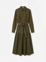⁦שמלת טאפט ירוק זית⁩ – תמונה ⁦11⁩