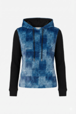 ⁦חולצת הנקה קטיפה דפוס ג'ינס⁩ – תמונה ⁦7⁩