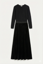 ⁦שמלת קטיפה סריג שחור⁩ – תמונה ⁦13⁩