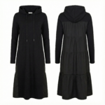 ⁦שמלת A קומות נילון בגב⁩ – תמונה ⁦7⁩