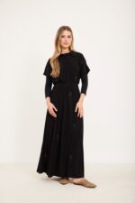 שמלת לייקרה פרחים רקומים