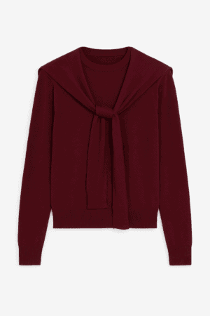 ⁦חולצת קשר בורדו⁩ – תמונה ⁦7⁩