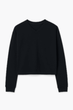 ⁦חולצת קרופ שחורה⁩ – תמונה ⁦7⁩