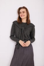 ⁦חולצת קשר אפור⁩ – תמונה ⁦5⁩