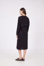 ⁦שמלת דמוי חולצה קשירה⁩ – תמונה ⁦6⁩