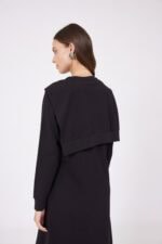 ⁦שמלת דמוי חולצה קשירה⁩ – תמונה ⁦5⁩