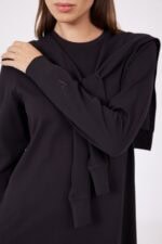 ⁦שמלת דמוי חולצה קשירה⁩ – תמונה ⁦2⁩