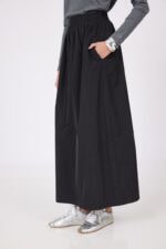 ⁦חצאית נילון כיווצים⁩ – תמונה ⁦5⁩