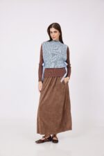 ⁦אפודה סריג אינדיגו⁩ – תמונה ⁦4⁩