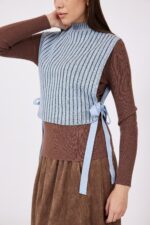 ⁦אפודה סריג אינדיגו⁩ – תמונה ⁦6⁩