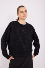 ⁦חולצת פוטר יהלומים שחורה⁩ – תמונה ⁦7⁩