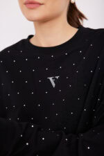 ⁦חולצת פוטר יהלומים שחורה⁩ – תמונה ⁦5⁩