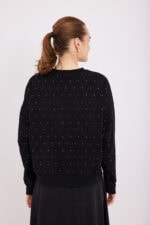 ⁦חולצת פוטר יהלומים שחורה⁩ – תמונה ⁦3⁩