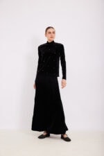 ⁦חולצת קטיפה פנינים⁩ – תמונה ⁦2⁩