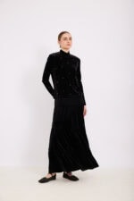 ⁦חולצת קטיפה פנינים⁩ – תמונה ⁦6⁩